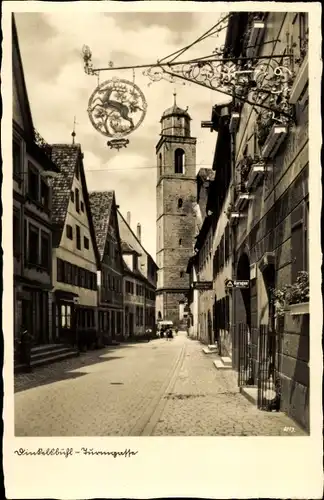Ak Dinkelsbühl in Mittelfranken, Turmgasse, Kirche, Gasthaus, Konsumverein