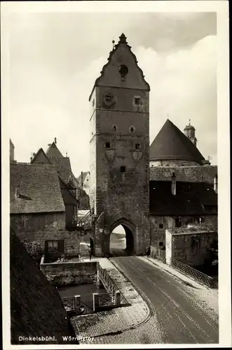 Ak Dinkelsbühl in Mittelfranken, Wörnitztor, Turm, Brücke