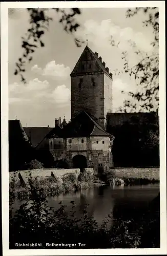Ak Dinkelsbühl in Mittelfranken, Rothenburger Tor, Turm