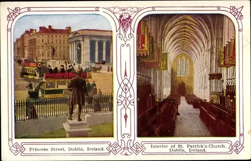 Ak Dublin Irland, Princess Street, Interior of St. Patricks Church