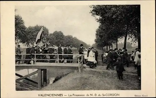 Ak Valenciennes Nord, La Procession de N.-D. du St. Cordon