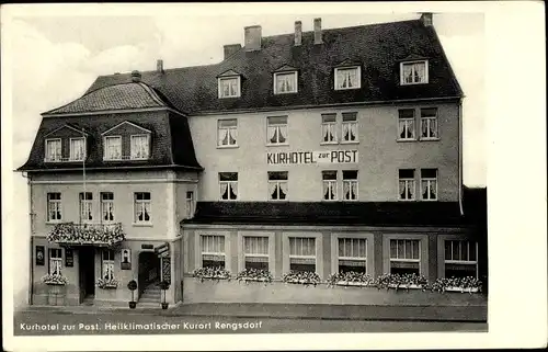 Ak Rengsdorf in Rheinland Pfalz, Kurhotel zur Post, Inh. W. Wampfler, Straßenansicht