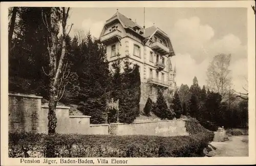 Ak Baden Baden am Schwarzwald, Pension Jäger, Villa Elenor