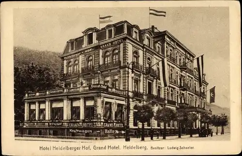 Ak Heidelberg am Neckar, Hotel Heidelberger Hof, Grand Hotel, Inh. Ludwig Schaefer