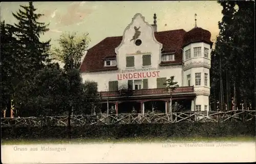 Ak Melsungen in Hessen, Touristenhaus Lindenlust am Waldrand