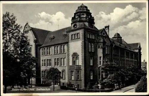 Ak Rüttenscheid Essen Nordrhein Westfalen, Goetheschule, Außenansicht