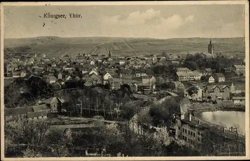 Ak Königsee Rottenbach in Thüringen, Panoramablick auf die Stadt