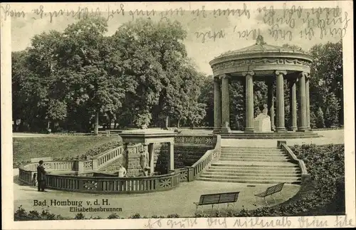 Ak Bad Homburg vor der Höhe Hessen, Elisabethenbrunnen