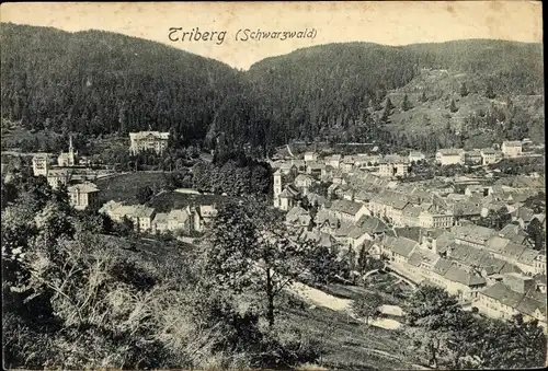 Ak Triberg im Schwarzwald, Panorama vom Ort