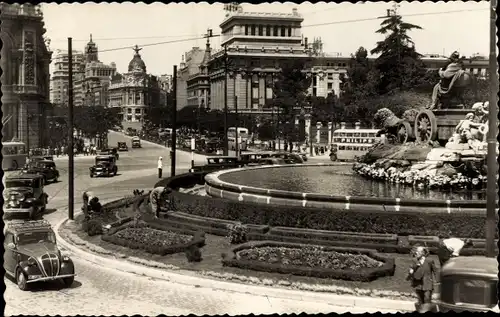 Ak Madrid Spanien, Cibeles y Calle de Alcala