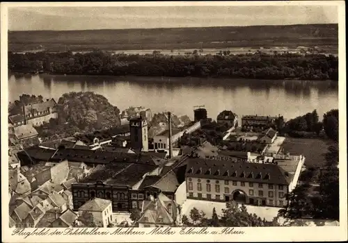 Ak Eltville am Rhein Hessen, Flugbild der Sektkellerei