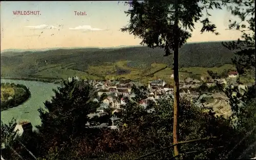 Ak Waldshut Tiengen am Hochrhein, Gesamtansicht vom Ort 