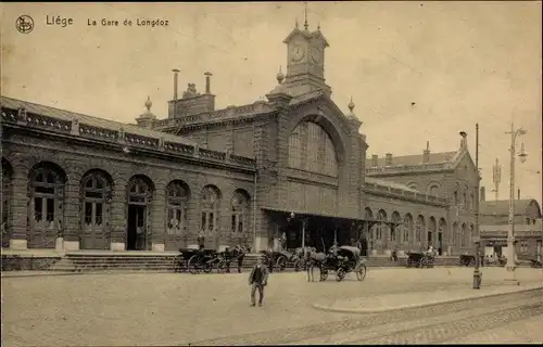 Ak Liège Lüttich Wallonien, La Gare de Longdoz, vue de la rue