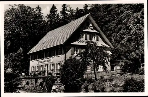 Ak Ottenhöfen im Schwarzwald, Gasthof Pension Wolfsbrunnen, Inh. Fridolin Fuchs