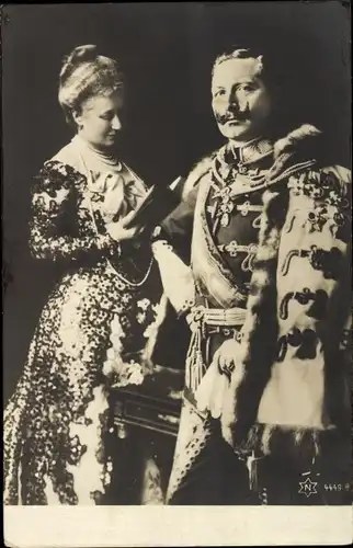 Ak Kaiser Wilhelm II., Kaiserin Auguste Viktoria, Kaiserpaar
