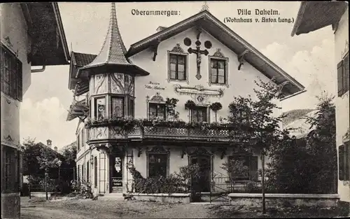 Ak Oberammergau in Oberbayern, Villa Daheim, Wohnhaus von Anton Lang