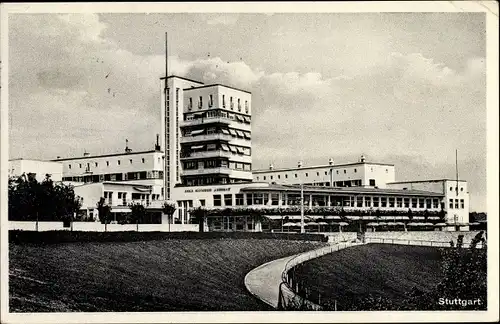 Ak Stuttgart in Baden Württemberg, Höhenrestaurant Schönblick, Friedrich Ebert Bau, Arch. Karl Beer