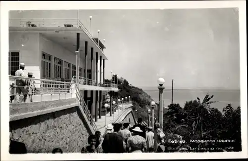 Ak Burgas Bulgarien, Le casino de mer, Passanten, Terrasse