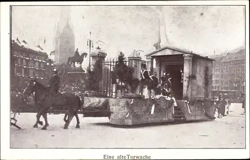 Foto Ak Hamburg, 16. Dt. Bundesschießen 11.-18. Juli 1909, eine alte Torwache