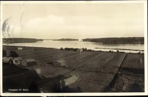 Ak Kalix Norrbotten Schweden, Inloppet, Panorama vom Ort