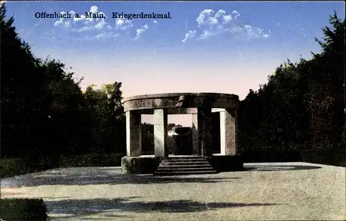 Ak Offenbach am Main Hessen, Kriegerdenkmal