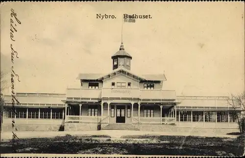 Ak Nybro Schweden, Badhuset, Varmbadhus, Badehaus