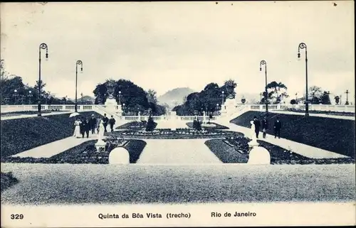 Ak Rio de Janeiro Brasilien, Quinta da Boa Vista, Park