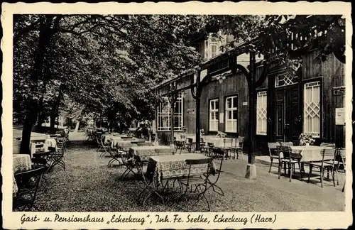 Ak Eckertal Bad Harzburg in Niedersachsen, Gasthaus Eckerkrug, Inh. Fr. Seelke
