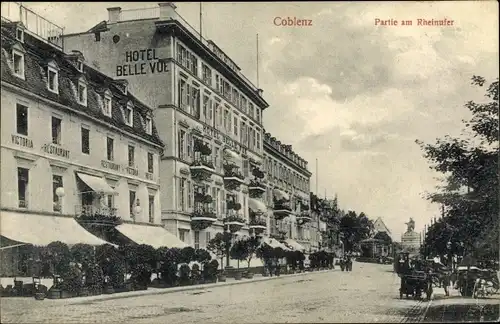 Ak Koblenz in Rheinland Pfalz, Hotel Bellevue am Rheinufer, Restaurant  Victoria