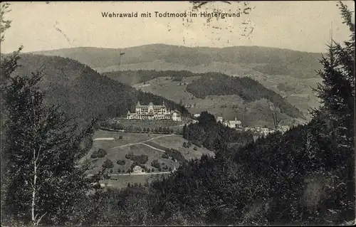 Ak Todtmoos im Hochschwarzwald, Blick auf Ort vom Wehrawald 