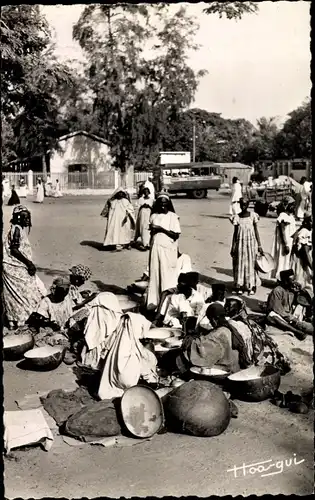 Ak Dakar Senegal, Quartier de la Medina, Händler