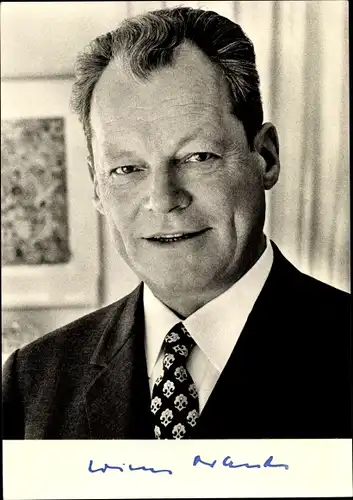 Ak Willy Brandt, 4. Bundeskanzler der BRD, Portrait