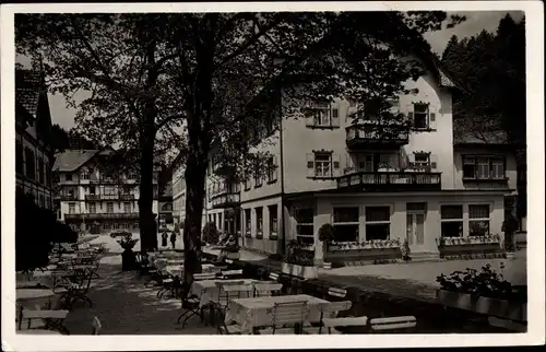 Ak Bad Rippoldsau Schapbach im Schwarzwald, Hotel Pension, Terrasse