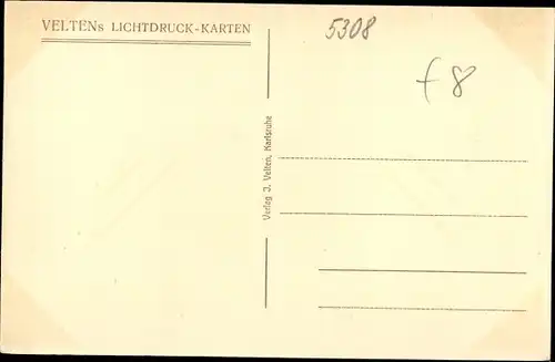 Ak Karlsruhe in Baden Württemberg, Karl Friedrich Straße 2, Germania, Stadtuhr