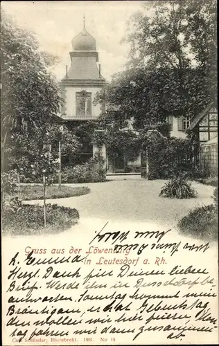 Ak Leutesdorf Rheinland Pfalz, Löwenburg, Garten, Turm