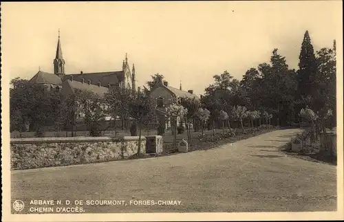 Ak Forges Chimay Wallonien Hennegau, Abbaye N. D. de Scourmont, Chemin d'Accès