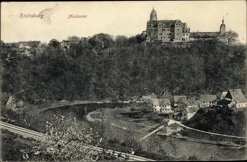 Ak Rochsburg Lunzenau in Sachsen, Muldental, Wohnhäuser, Kirche