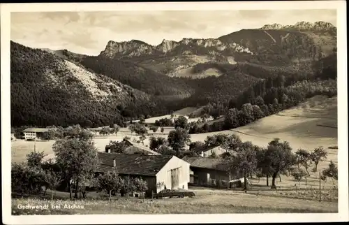 Ak Hintergschwendt Aschau im Chiemgau Oberbayern, Panorama vom Ort