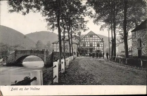 Ak Dahl Hagen in Westfalen, Vollmepartie, Brücke