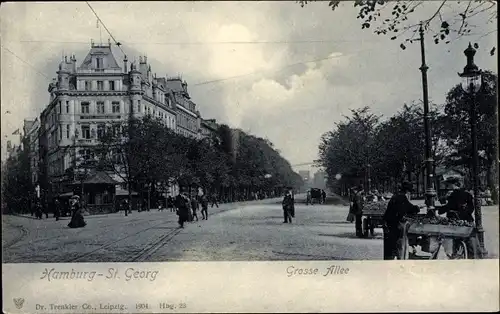 Ak Hamburg Mitte St. Georg, Große Allee, Hotel Schadendorf