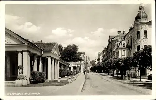 Ak Františkovy Lázně Franzensbad Reg. Karlsbad, Kirchenstraße