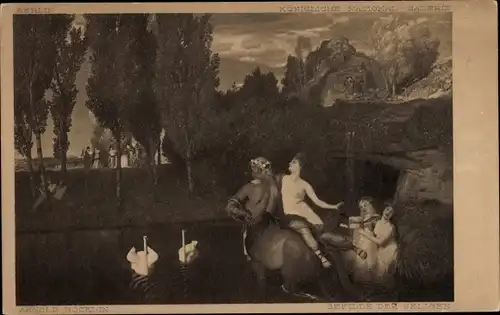 Künstler Ak Böcklin, Arnold, Gefilde der Seligen, Kentaur