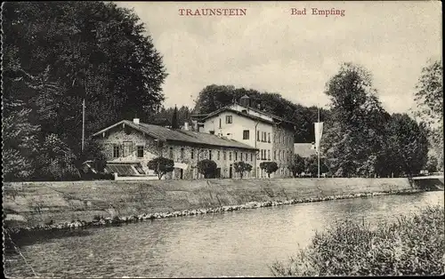 Ak Bad Traunstein in Niederösterreich, Bad Empfing, Uferpartie