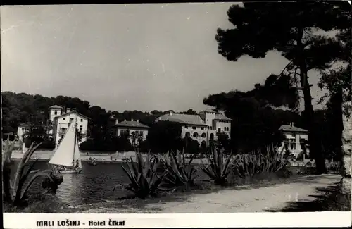 Foto Ak Mali Lošinj Kroatien, Hotel, Segelboot