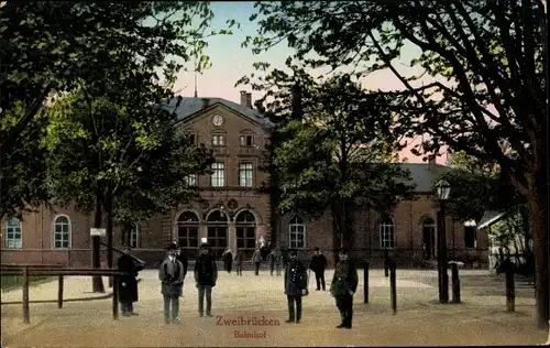 Ak Zweibrücken in Rheinland Pfalz, Bahnhof