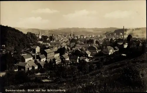 Ak Gummersbach im Oberbergischen Kreis, Blick von der Schützenburg