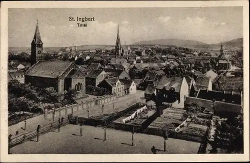 Ak St. Ingbert im Saarland, Kirche, Totalansicht 