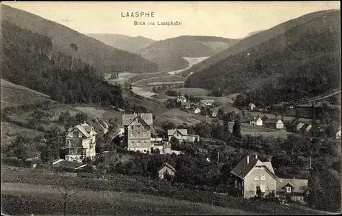 Ak Bad Laasphe Nordrhein Westfalen, Laasphetal, Ortschaft mit Landschaftsblick