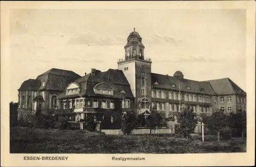 Ak Bredeney Essen im Ruhrgebiet, Realgymnasium