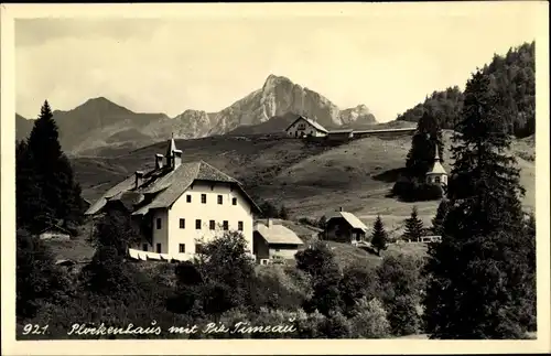 Ak Kärnten Österreich, Blick auf das Plöckenhaus mit Piz Timeau